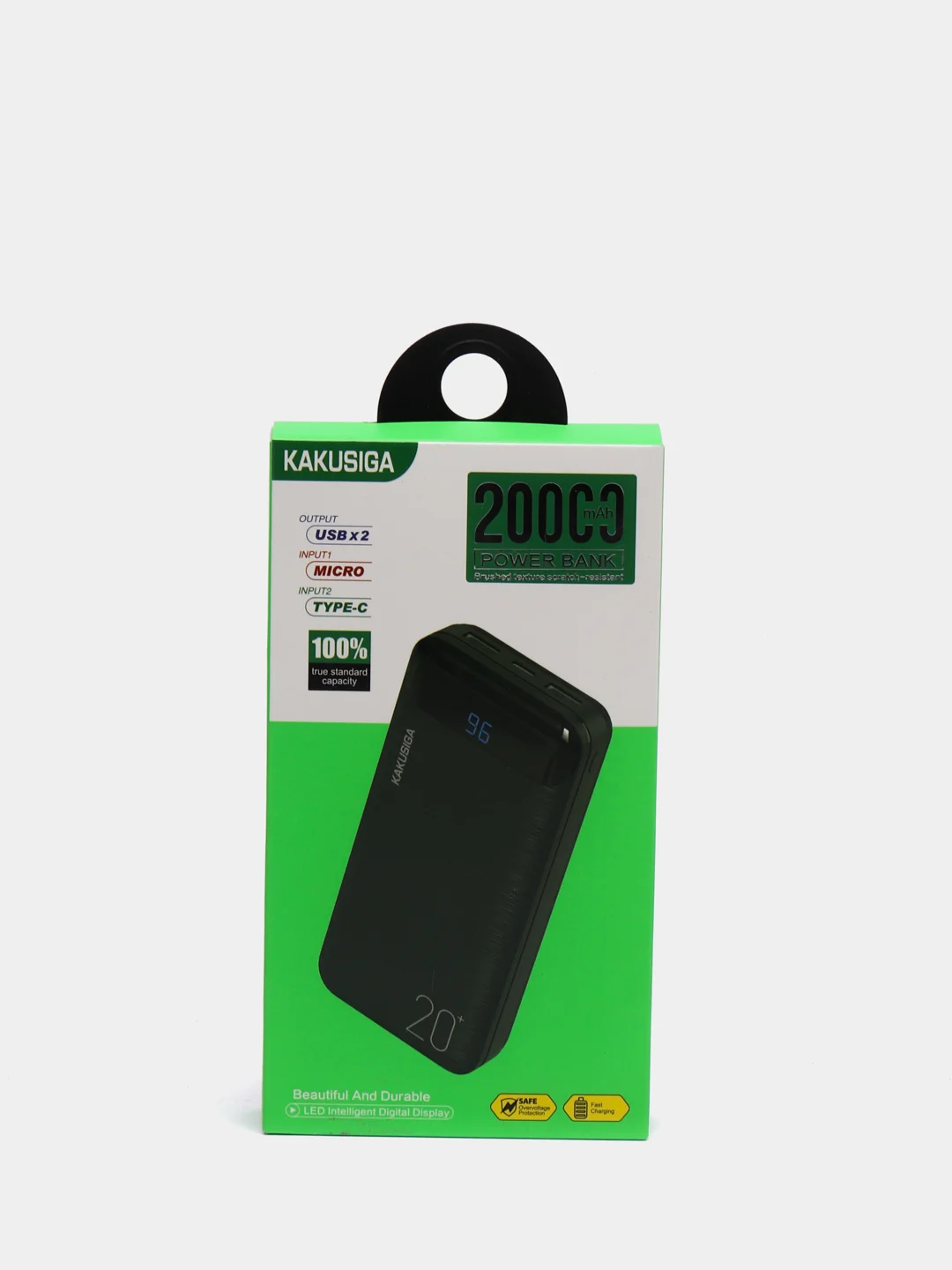 Черный внешний аккумулятор 20000 mAh