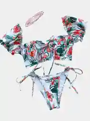 Бирюзовый купальник раздельный