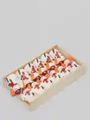 Бирюзовый набор из 12 новогодних фигурок