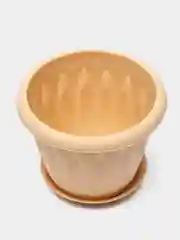 Белый горшок / кашпо для цветов с поддоном "Алиция" IDEA