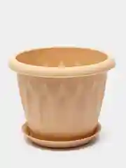 Белый горшок / кашпо для цветов с поддоном "Алиция" IDEA