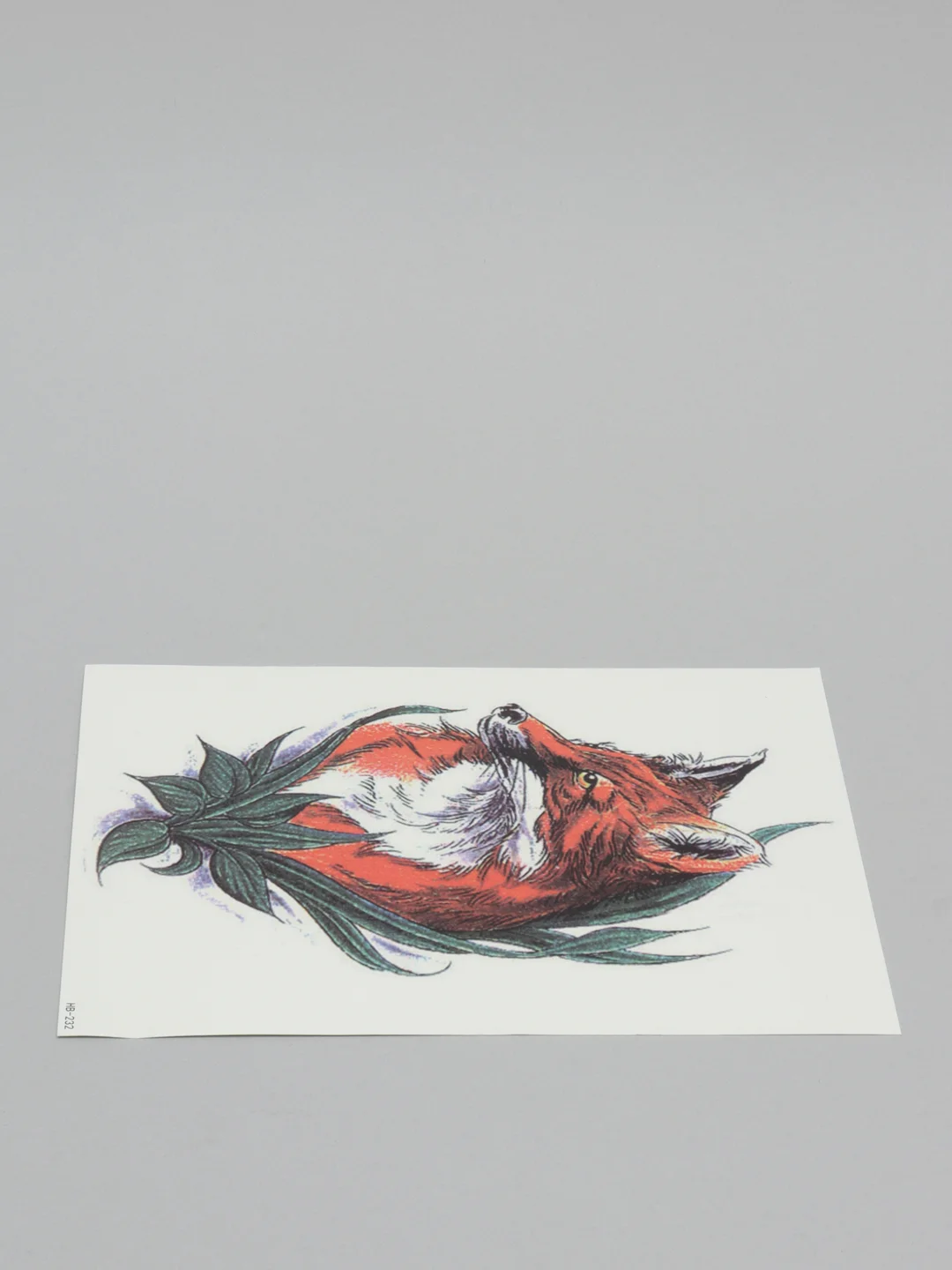 Бирюзовый временная татуировка "Лисы, волки, тигры", 21*15 см