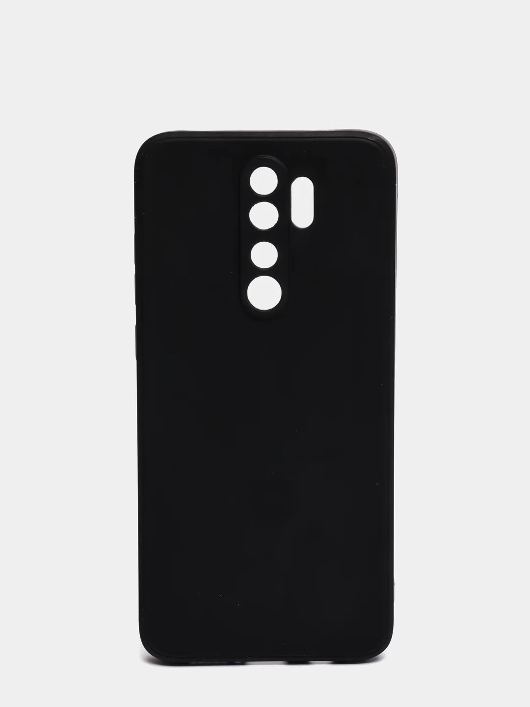 Черный чехол силиконовый Xiaomi Redmi Note 8 PRO с защитой камер, закрытым низом и бархатом
