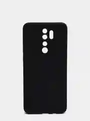 Черный чехол силиконовый Xiaomi Redmi Note 8 PRO с защитой камер, закрытым низом и бархатом