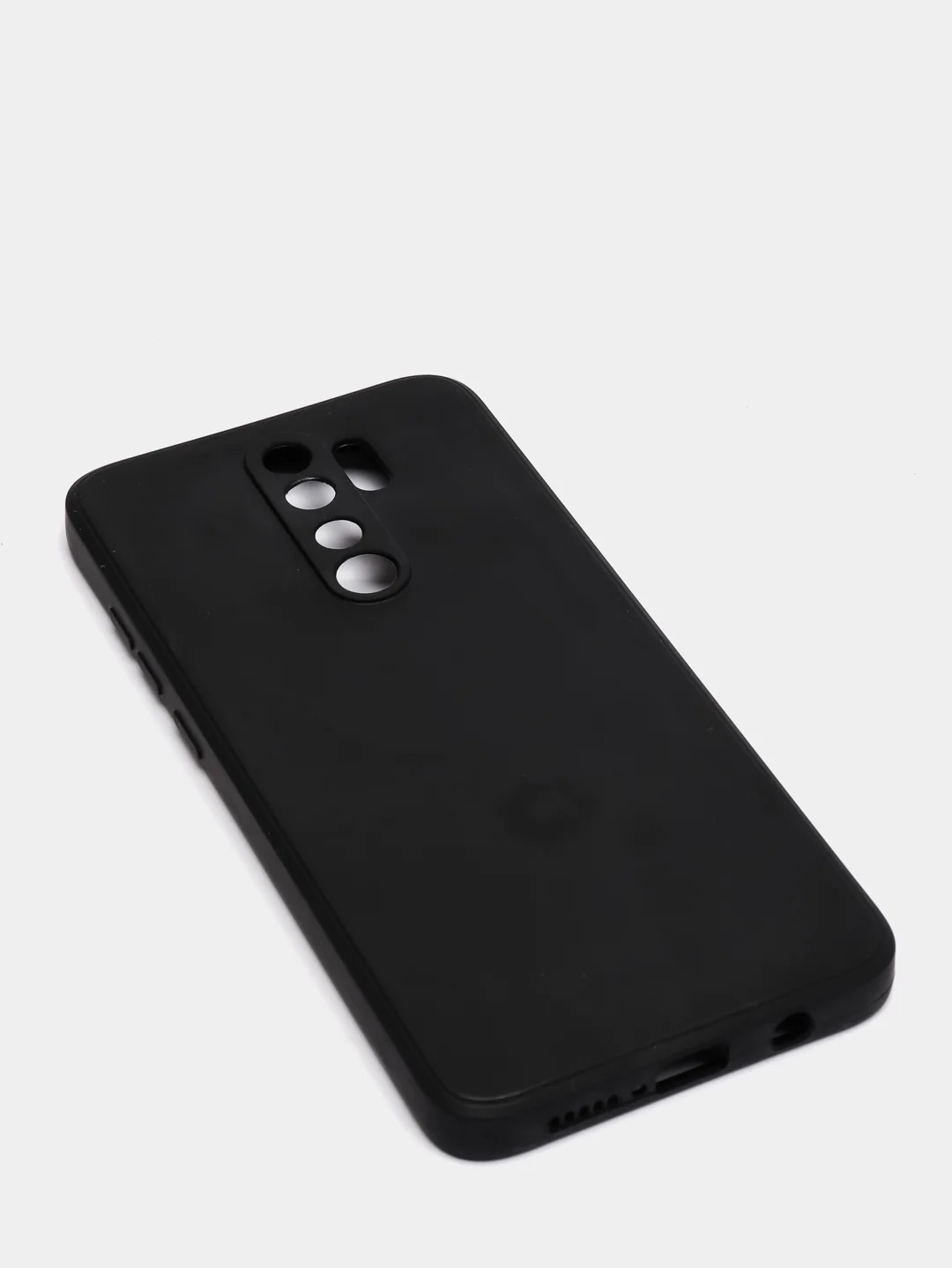 Черный чехол силиконовый Xiaomi Redmi Note 8 PRO с защитой камер, закрытым низом и бархатом