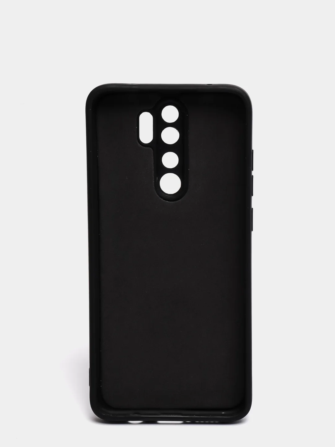 Черный чехол силиконовый Xiaomi Redmi Note 8 PRO с защитой камер, закрытым низом и бархатом