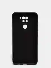 Черный чехол для Xiaomi Redmi Note 9, матовый, силиконовый, с закрытым низом и бархатом внутри