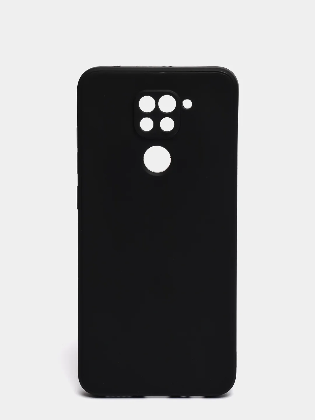 Черный чехол для Xiaomi Redmi Note 9, матовый, силиконовый, с закрытым низом и бархатом внутри