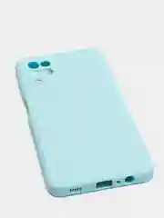 Ледяной чехол Samsung Galaxy A12, M12 матовый силиконовый с закрытым низом и бархатом внутри