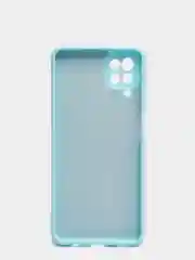 Ледяной чехол Samsung Galaxy A12, M12 матовый силиконовый с закрытым низом и бархатом внутри
