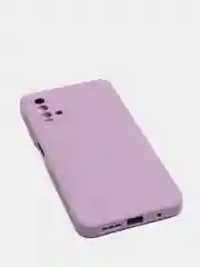Лавандовый чехол для Xiaomi Redmi 9T матовый силиконовый с защитой камер и бархатом внутри