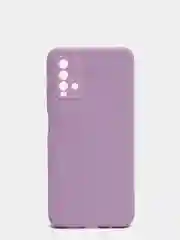 Лавандовый чехол для Xiaomi Redmi 9T матовый силиконовый с защитой камер и бархатом внутри