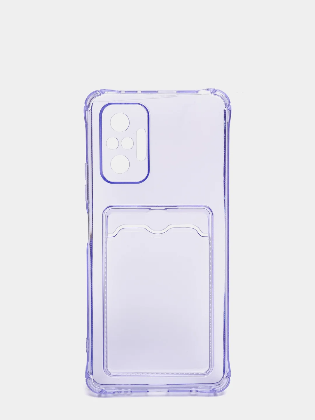 Сиреневый чехол XIAOMI Redmi Note 10 Pro с карманом для пластиковой карты