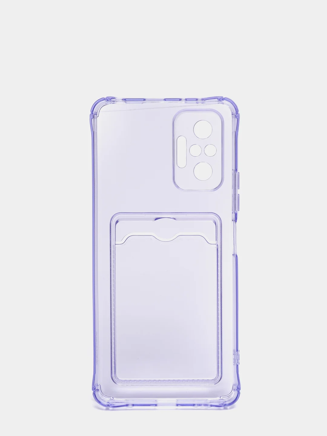 Сиреневый чехол XIAOMI Redmi Note 10 Pro с карманом для пластиковой карты