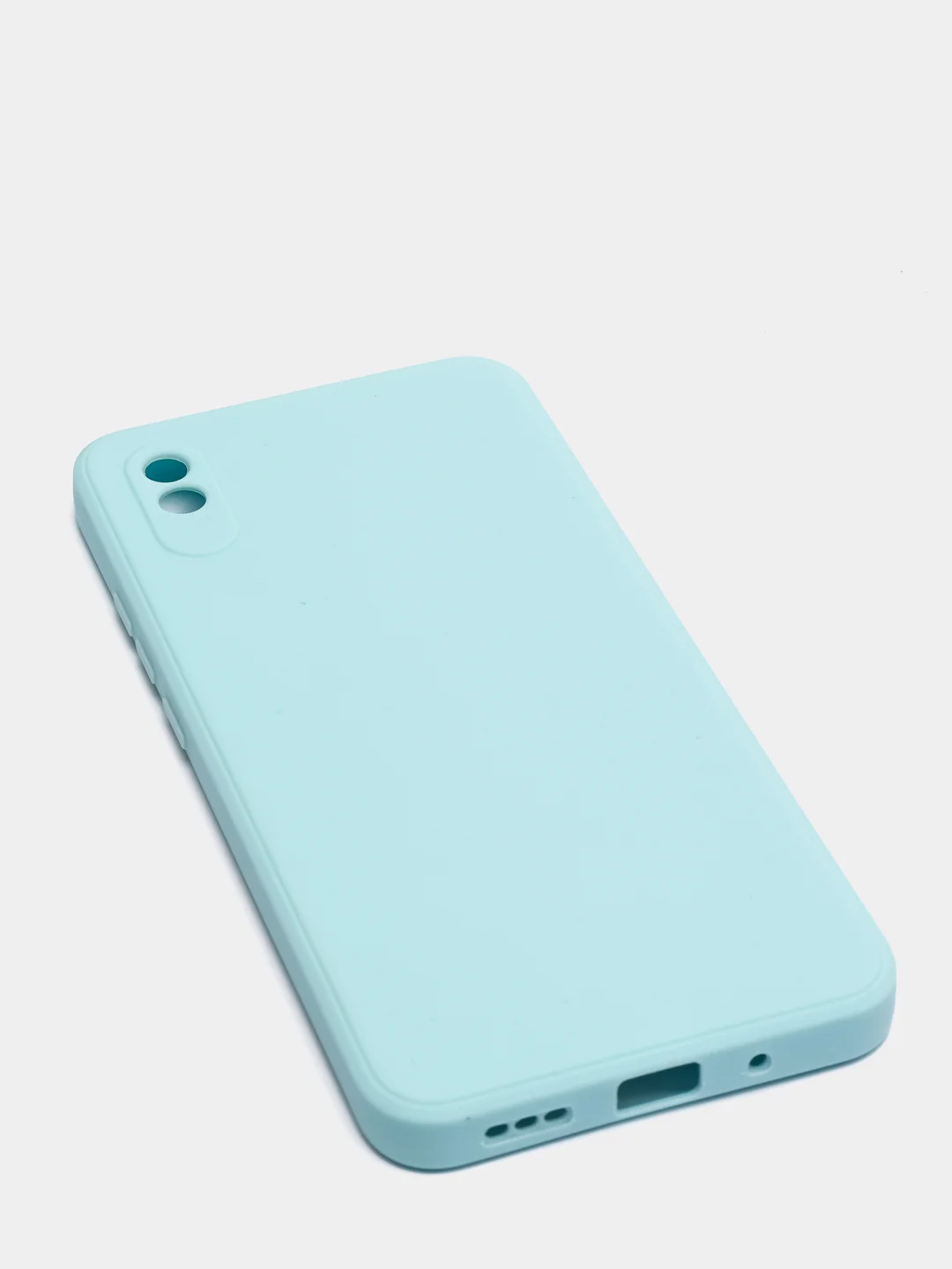 Ледяной чехол силиконовый с защитой камеры для Xiaomi Redmi 9A с бархатной подкладкой