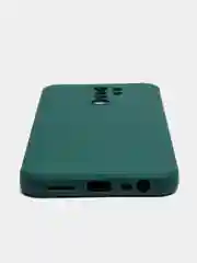Зеленый чехол для Xiaomi Redmi 9 матовый, силиконовый, с закрытым низом и бархатом внутри