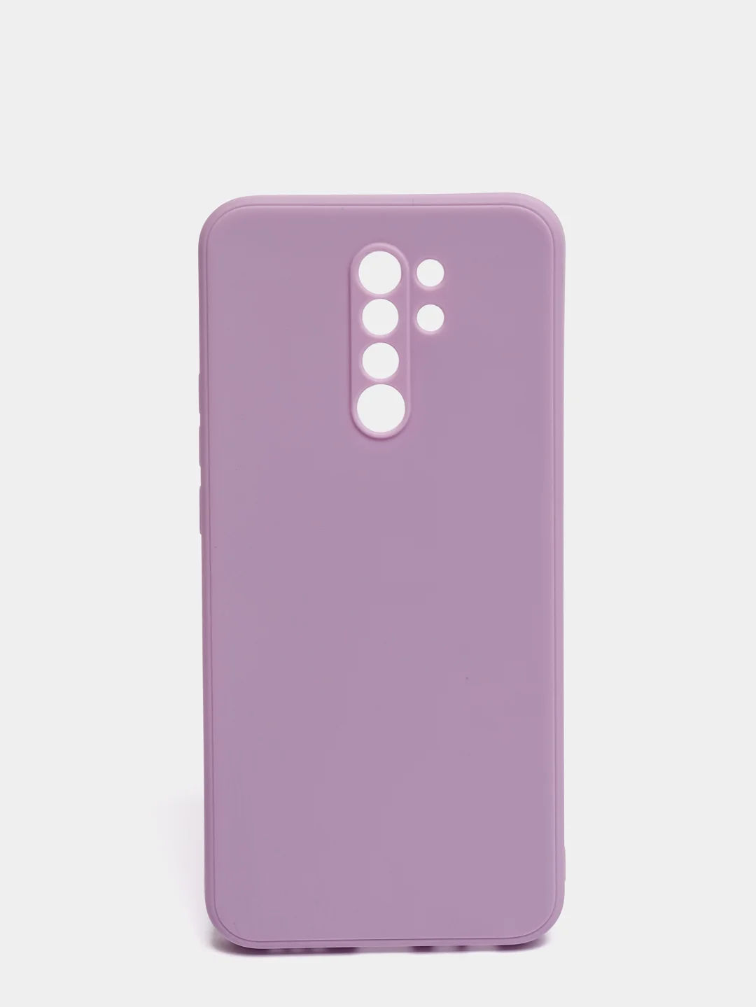 Лавандовый чехол для Xiaomi Redmi 9 матовый, силиконовый, с закрытым низом и бархатом внутри
