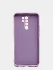 Лавандовый чехол для Xiaomi Redmi 9 матовый, силиконовый, с закрытым низом и бархатом внутри