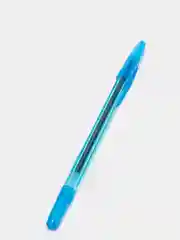Синий ручка ШАРИКОВАЯ СТАММ 511 NEON СИНЯЯ 1,0ММ, ПРОЗРАЧНЫЙ КОРПУС С БЛЕСТКАМИ 3 ШТ