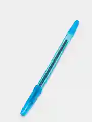 Синий ручка ШАРИКОВАЯ СТАММ 511 NEON СИНЯЯ 1,0ММ, ПРОЗРАЧНЫЙ КОРПУС С БЛЕСТКАМИ 3 ШТ