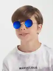 Синий детские солнцезащитные круглые очки