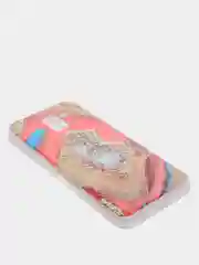 Красный чехол Samsung Galaxy J6, Самсунг Галакси Джи6 2018 силиконовый с мраморным рисунком