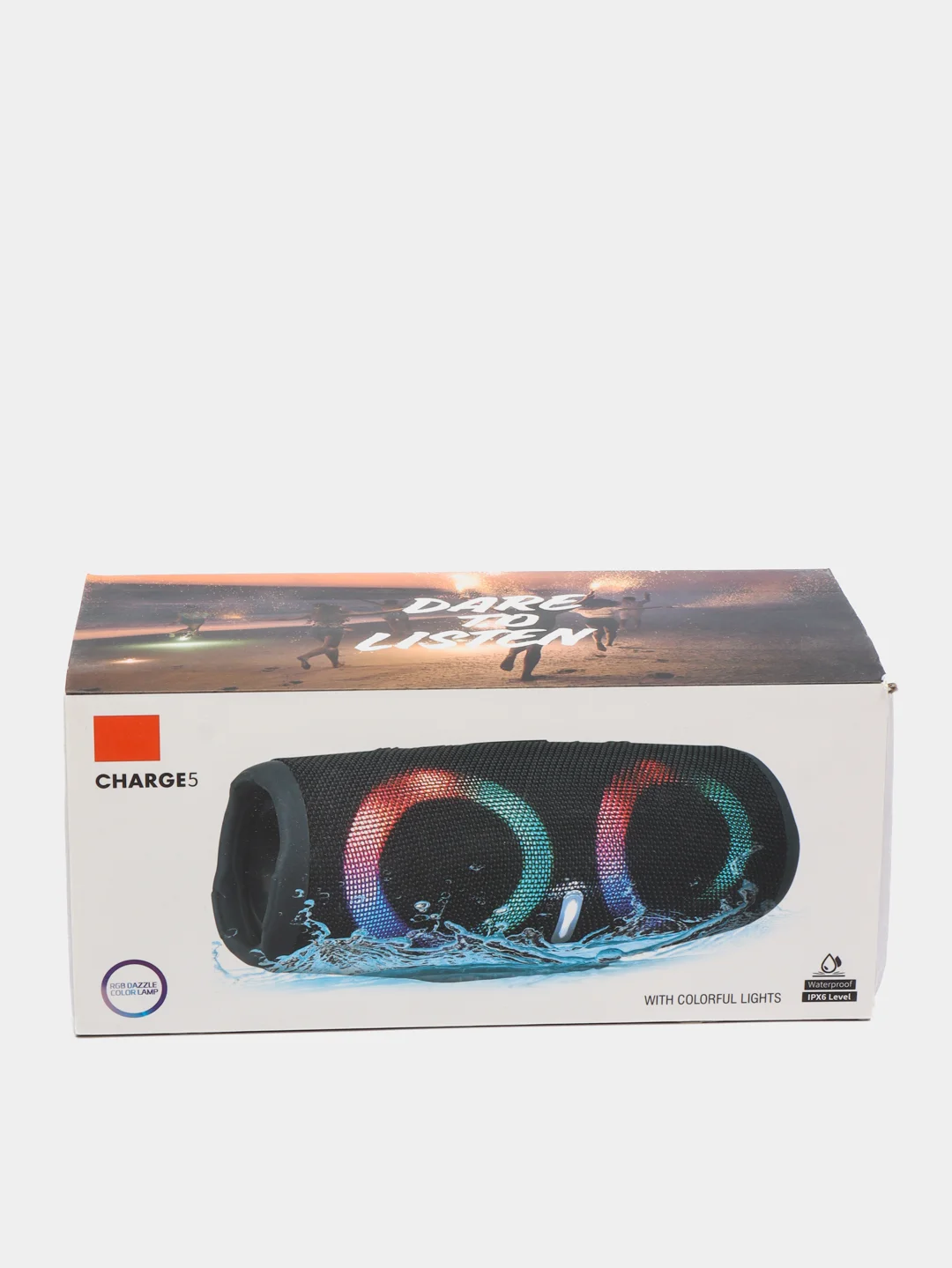 Красный колонка Bluetooth портативная со светомузыкой RGB