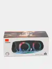 Красный колонка Bluetooth портативная со светомузыкой RGB