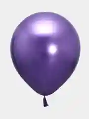 Фиолетовый воздушный шар металлический хром на праздник, 10 шт