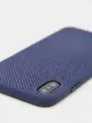 Темно-синий чехол перфорированный для iPhone Xs Max