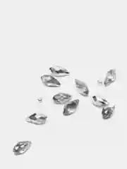 Серый граненные бусины из стекла в форме капли, 6*12 мм, 10 шт