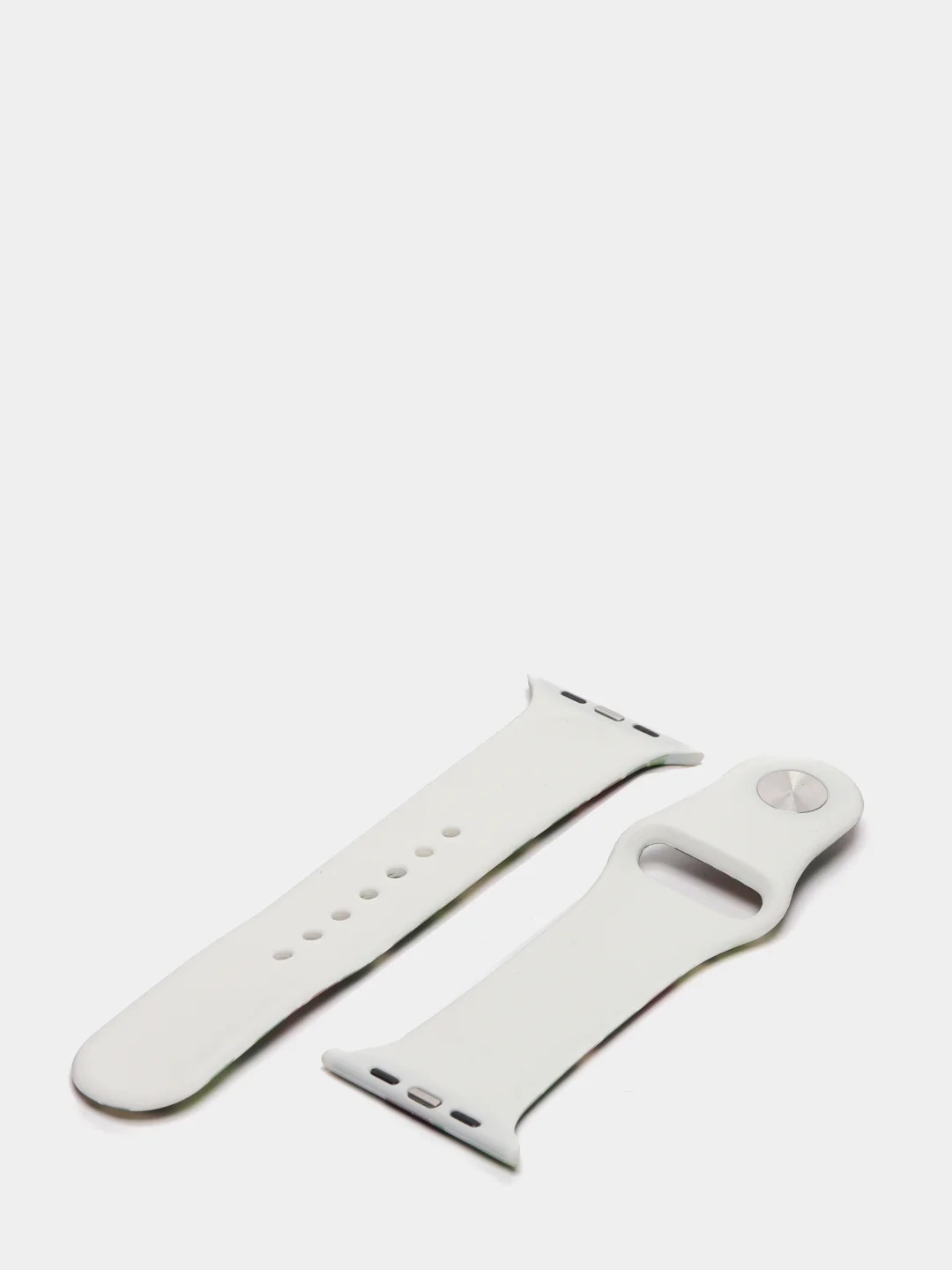 Зелёный хаки ремешок силиконовый с рисунком для Apple Watch