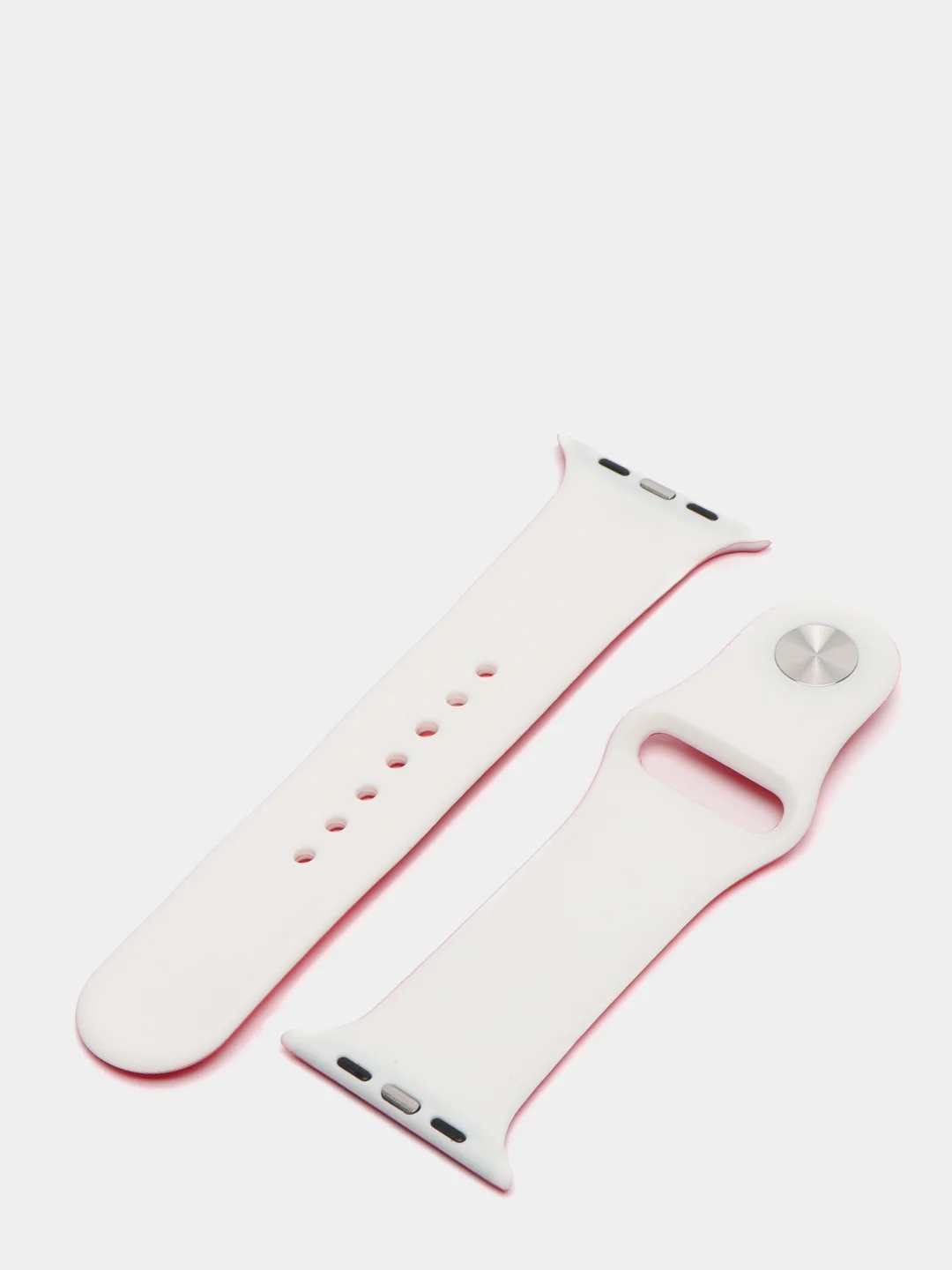 Алый ремешок силиконовый с рисунком для Apple Watch