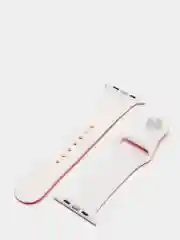Алый ремешок силиконовый с рисунком для Apple Watch