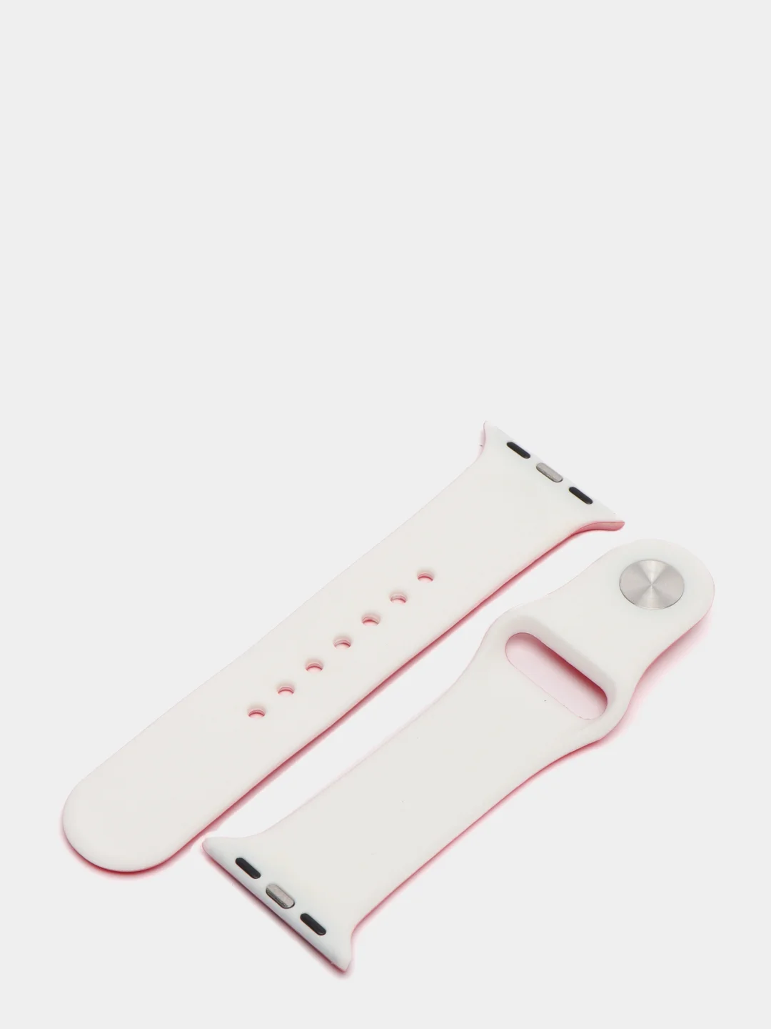 Алый ремешок силиконовый с рисунком для Apple Watch