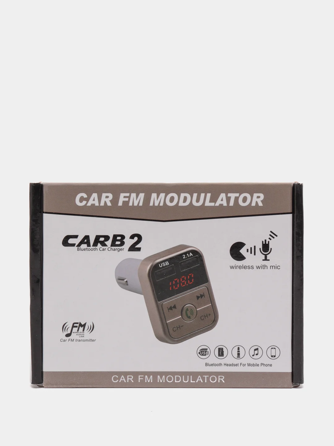 Золотой fm модулятор-трансмитер Bluetooth