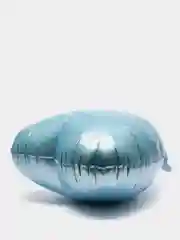 Голубой фольгированный шар сердце 19", 49 см