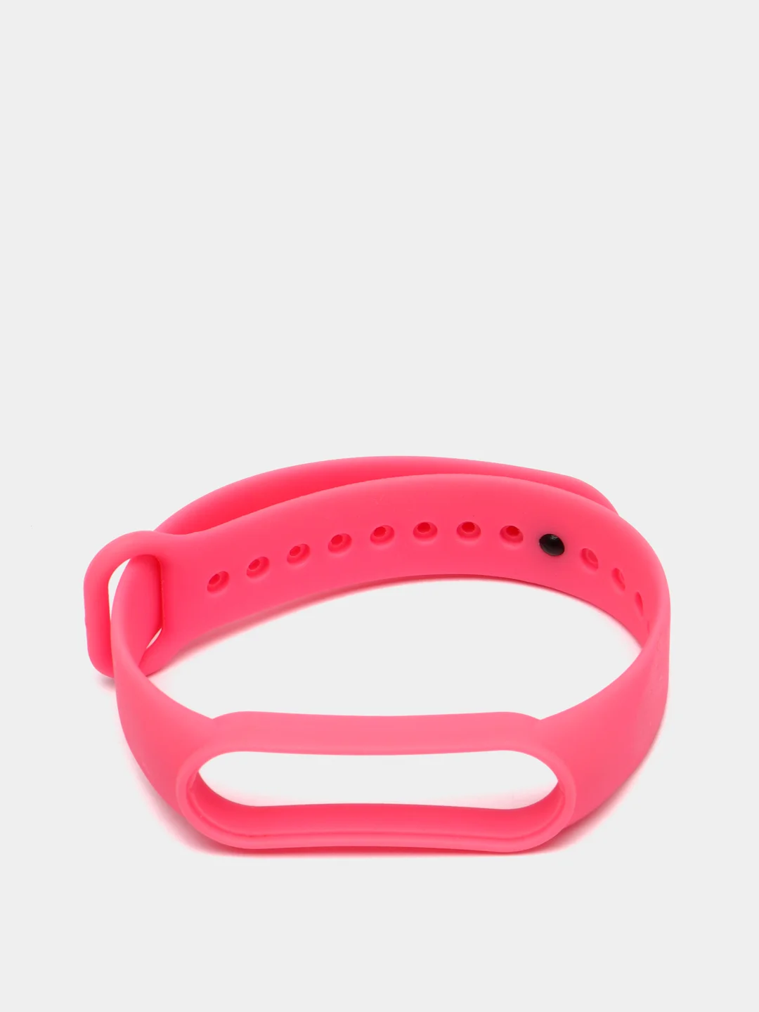 Розовый ремешок для Xiaomi Mi Band 5 / 6  , однотонный силиконовый чёрный