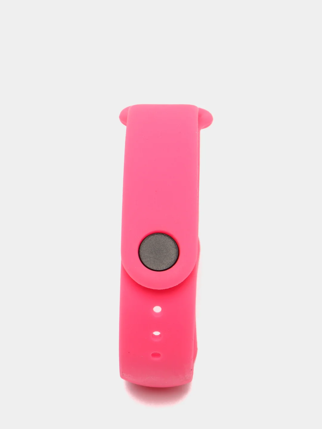 Розовый ремешок для Xiaomi Mi Band 5 / 6  , однотонный силиконовый чёрный