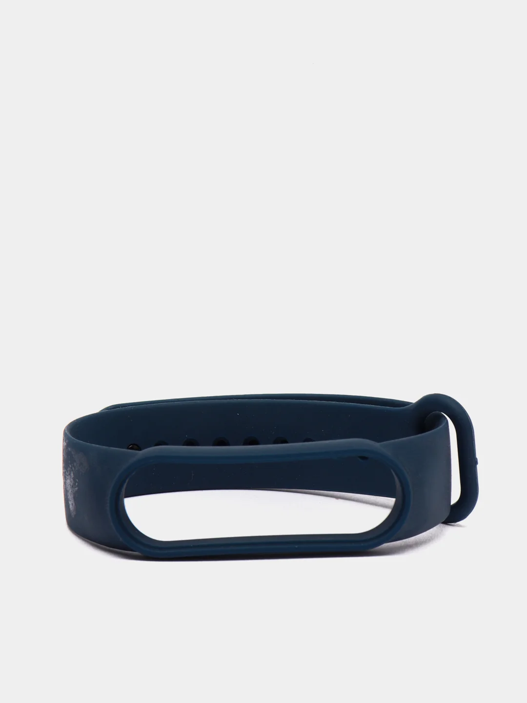 Синий меланж ремешок для Xiaomi Mi Band 5 / 6  , однотонный силиконовый чёрный