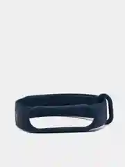 Синий меланж ремешок для Xiaomi Mi Band 5 / 6  , однотонный силиконовый чёрный