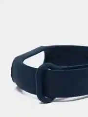 Синий меланж ремешок для Xiaomi Mi Band 5 / 6  , однотонный силиконовый чёрный