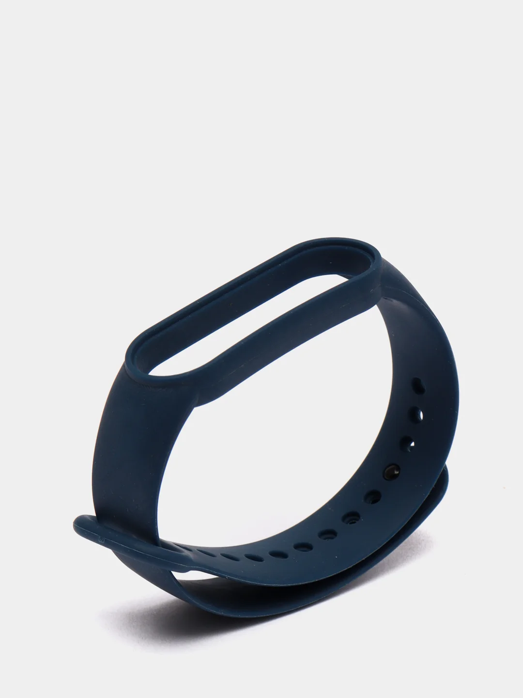 Синий меланж ремешок для Xiaomi Mi Band 5 / 6  , однотонный силиконовый чёрный