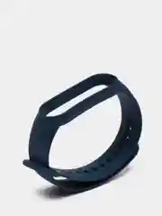 Синий меланж ремешок для Xiaomi Mi Band 5 / 6  , однотонный силиконовый чёрный