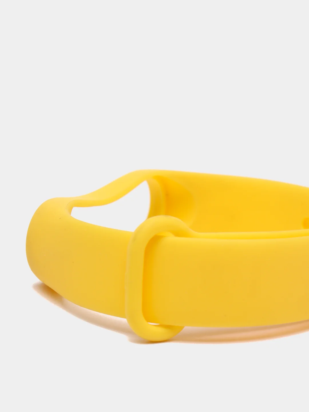 Желтый ремешок для Xiaomi Mi Band 5 / 6  , однотонный силиконовый чёрный