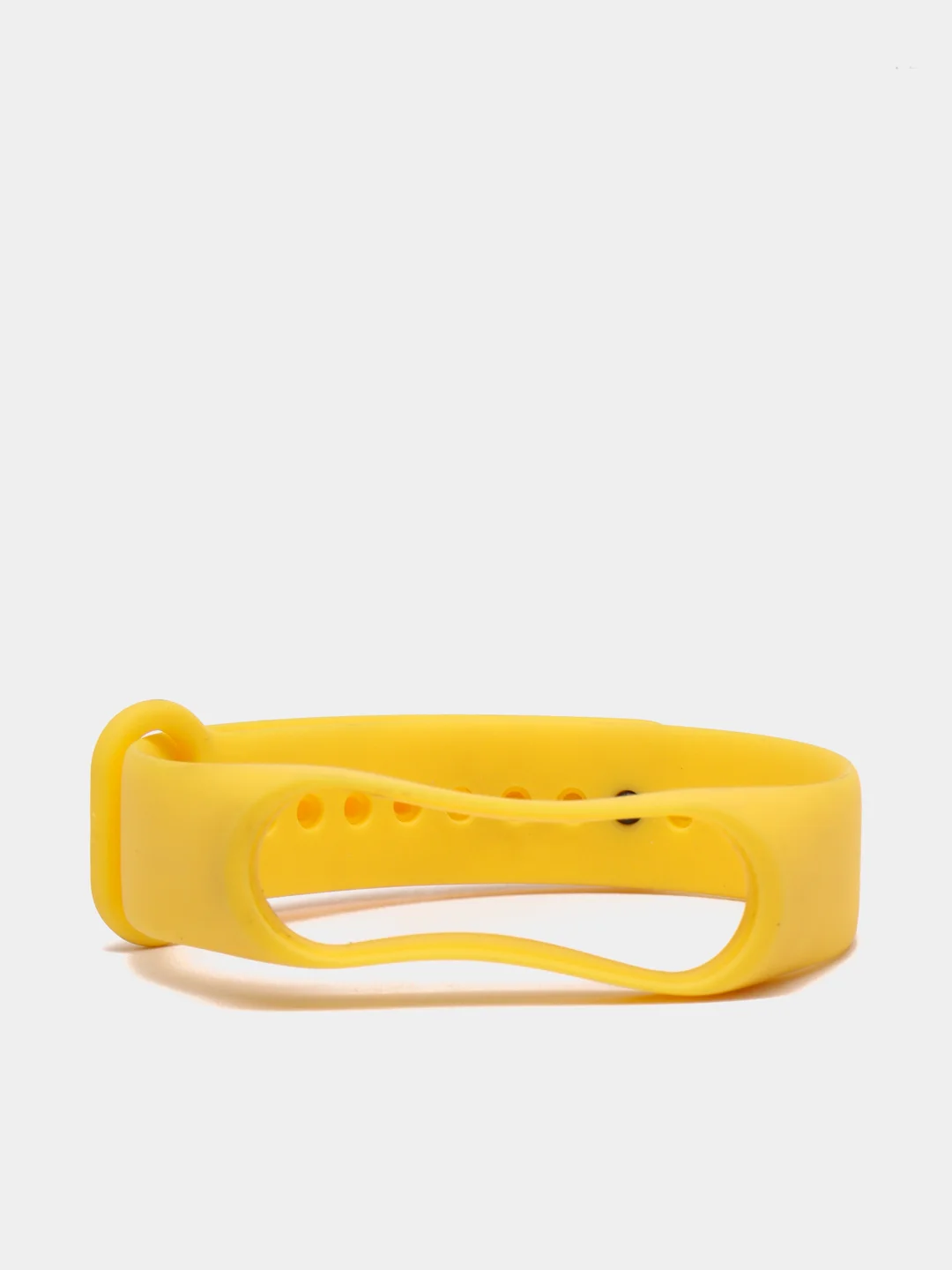 Желтый ремешок для Xiaomi Mi Band 5 / 6  , однотонный силиконовый чёрный