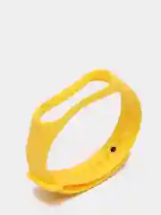 Желтый ремешок для Xiaomi Mi Band 5 / 6  , однотонный силиконовый чёрный