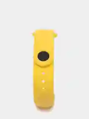 Желтый ремешок для Xiaomi Mi Band 5 / 6  , однотонный силиконовый чёрный