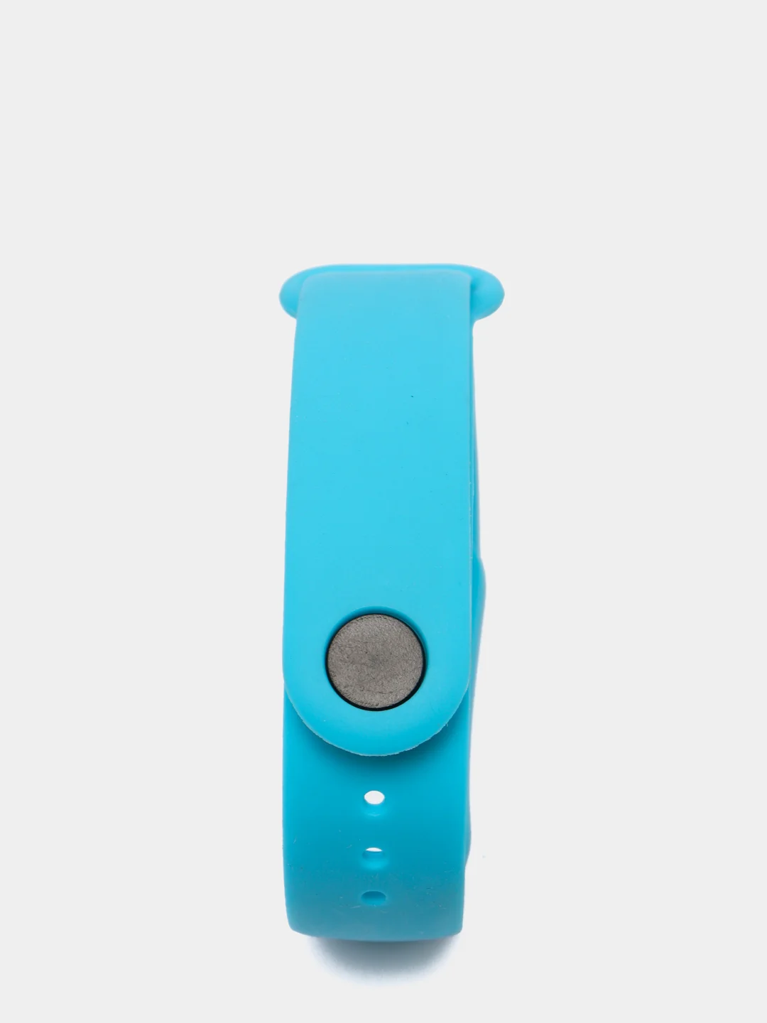 Голубой ремешок для Xiaomi Mi Band 5 / 6  , однотонный силиконовый чёрный