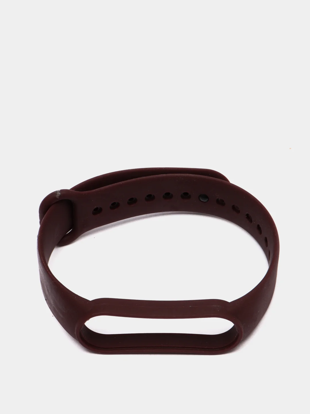 Шоколадный ремешок для Xiaomi Mi Band 5 / 6  , однотонный силиконовый чёрный